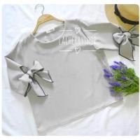 ราคา เสื้อแฟชั่นผ้าฮานาโกะ ผูกโบว์แขน แบบสวยหวานน่ารัก (748831349)