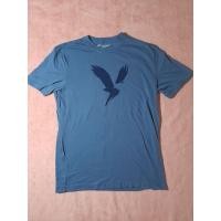 ราคา เสื้อยืดมือสอง คอกลม แขนสั้น แบรนด์ AMERICAN EAGLE ลายปีกนก สีฟ้าเข้ม size :S (21893535368)