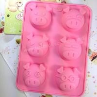 ราคา พิมพ์วุ้น แม่พิมพ์ซิลิโคน หน้าหมู 6 ช่อง (23611798)