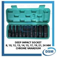 ราคา MATA DEEP IMPACT SOCKET CIW 1/2" DR 8-24 MM CRV BLACK SOCKET WRENCH SET 10 ชิ้น (52758844929)