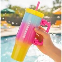 ราคา Starbucks Stainless tumbler Starbucks Stainless Steel Rainbow Cold Cup 38oz. (41976866316)