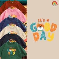 ราคา Original เสื้อสเวตเตอร์เด็ก Oversize Crewneck อายุ Good Day Motif (1-6 ปี) (47350814212)
