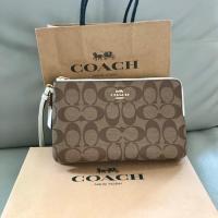 ราคา กระเป๋า Coach คล้องมือ 2 ซิป L ของแท้ % (4635162211)