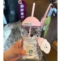 ราคา starbucksแก้วหมีสตาร์บัคส์ preorderสีชมพูอ่อน(Bearista Cold Cup (48409895831)