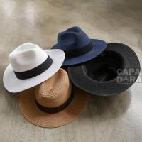 ราคา (4สี) หมวกปานามาสาน ขนาดปีก 7cm, Straw panama hat size 7cm (635941345)