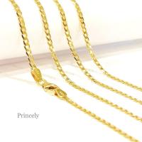 ราคา Princelyสร้อยคอทองคำแท้18เคลายเลทรุ่นMนำเข้าจากอิตาลีของแท้100%มีบัตรรับประกัน (11700184932)