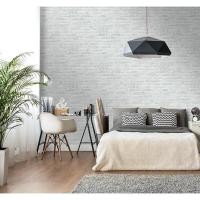 ราคา MDwallpaper วอลเปเปอร์ติดผนัง WOOD & STONE ชนิดทากาว ลายอิฐสีขาว NO.94283-2 (5134474354)