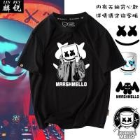 ราคา Cod marshmello DJ Electronic Music marshmello Merchandise เสื้อยืดแขนสั้นชายหญิงนักเรียนผ้าฝ้ายแท้ครึ่งแขนรอบคอเสื้อผ้าแฟชั่น WGFR (48810324949)
