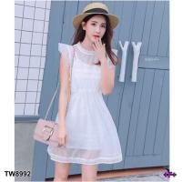 ราคา เดรสแขนกุดระบาย TW8992 (2152787948)