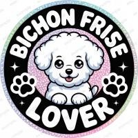 ราคา สติ๊กเกอร์ติดรถยนต์ ป้ายแม่เหล็กติดรถ ป้ายดูดกระจก แต่งรถ หมา Dog Lover บีชอน ฟริเซ่ BICHON FRISE (43307545217)