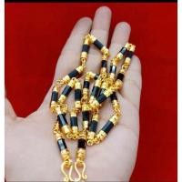 ราคา สร้อยคอทองหุ้มป้องนิล ฟรีตลับ ฟรีตะขอ (40154799251)