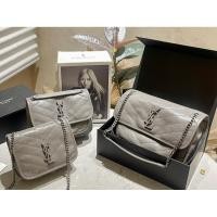 ราคา YSL Messenger Bag Mini Shopping Underarm Bag All-Match Light Luxury Tote Dating Gift Niki Noble Temperament กระเป๋าถือความรู้สึกระดับไฮเอนด์ (46359802996)