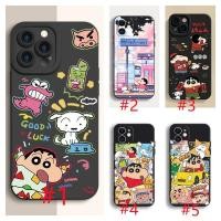ราคา สําหรับiPhone 16 16E 17 Air Pro 4 4S 5C 5 5S 6 6S 7 8 Plus SE SE4 XS Max TH1 สีดําFrostedนุ่มเคสโทรศัพท์Crayon Shinchan (45761274124)