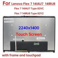 ราคา 14 "หน้าจอสัมผัสสําหรับ Lenovo Flex 7 14IAU7 ประเภท 82VC Flex 7 14IRU8 ประเภท 82Y2 จอแสดงผล LCD Digitizer + กรอบประกอบเปลี่ยน (47160909920)