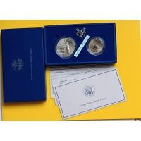 ราคา ชุดเหรียญ United States Ellis Island / Statue of Liberty ปี 1986-PD/ 50C นิกเกิล,One Dollar #เนื้อเงิน .900 Silver (20087383599)