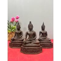 ราคา พระบูชา 3 สมัย เนื้อทองเหลือง เชียงแสน สุโขทัย อู่ทอง หน้าตัก 5 นิ้ว 3 องค์ (24873772119)