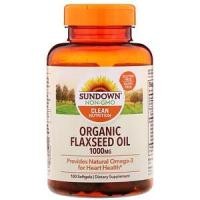 ราคา Sundown Naturals, Organic Flaxseed Oil, 1,000 mg, 100 Softgels (2828492160)