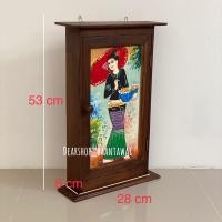 ราคา ตู้แขวนกุญแจ ตู้เก็บกุญแจ เพ้นท์ลาย (สุ่มลาย)ึ เก็บกุญแจได้ 12 ชุด สินค้าเป็นงานไม้สัก ด้านหลังตู้เป็นไม้อัด (15299035619)