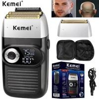 ราคา Kemei KM-2026เครื่องโกนหนวดไฟฟ้า และสามารถตัดผมสกินเฮดได้สำรับผุ้ชาย หน้าจอ Lcd แบบพกพา (51105287215)