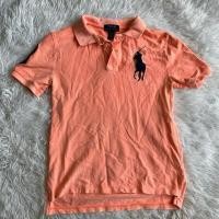 ราคา เสื้อโปโล polo ralph สีส้มอ่อนป้ายติด M ม้าใหญ่สีกรมเข้มของแท้100% (26077868454)