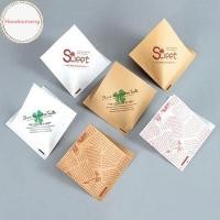 ราคา Houdoumeng 100pcs สามเหลี่ยมรูปร่างกระดาษคราฟท์ Paaging แซนวิช Oilproof Doughnut ขนมปังแฮมเบอร์เกอร์ทิ้งกระเป๋าห้องครัวร้านอาหาร TH (49861873229)