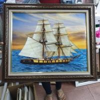 ราคา กรอบรูป เรือ รูปเรือ ภาพเรือสำเภา เรือสำเภา ติดบ้าน ร้านค้า ของขวัญ ขึ้นบ้านใหม่ (4720010525)