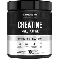 ราคา ครีเอทีนโรงงานแจ็ค + กลูตามีน Creatine พร้อมกลูตามีนสําหรับการกู้คืนกล้ามเนื้อ การเจริญเติบโตของกล้ามเนื้อ เพิ่มกําลัง เอาท์พุทพลังงานและ Gut สุขภาพ 30 เสิร์ฟ Unfla (41881507927)