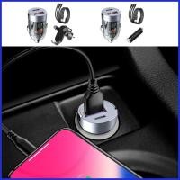 ราคา อะแดปเตอร์แยกรถยนต์เครื่องชาร์จ USB อะแดปเตอร์ 2 ซ็อกเก็ตเครื่องชาร์จ USB Fast Car Charger 120w อะแดปเตอร์ชาร์จไฟในรถสําหรับ caeudopvn (42666521344)
