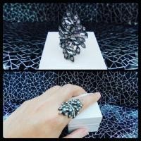 ราคา แหวนใบมะกอก สีดำเงิน (925543175)