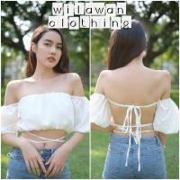 ราคา Dolly s.b.crop ครอปเกาะอกต่อแขนพอง โชว์หลัง ผูกเชือกหลัง สวยแซ่บมากค่ะ (19800339676)