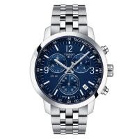 ราคา Tissot PRC 200 Chronograph ทิสโซต์ พีอาร์ซี 200 โครโนกราฟ สีน้ำเงิน เงิน T1144171104700 นาฬิกาผู้ชาย (9443125193)