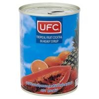 ราคา ✨นาทีทอง✨ ยูเอฟซี ทรอปิคอลฟรุตคอกเทลในน้ำเชื่อมเข้มข้น 565กรัม UFC Tropical Fruit Cocktail in concentrated syrup 565 gra (6065379404)
