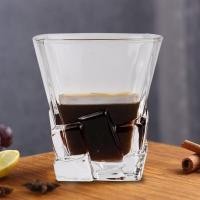ราคา Crystal Cube Cut Rock Glass 285 ml / Old Fashion Glass Aesthetic Design Glass / Classic Glass Crystal Glass 285 ml / ถ้วยแก้ว old fashioned coktail vintage Mocktail Coffee Tea Glass (25067545088)