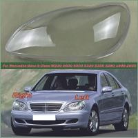 ราคา สําหรับ Mercedes-Benz S-Class W220 S600 S500 S320 S350 S280 1998-2005 ฝาครอบไฟหน้า Shade โคมไฟเลนส์ไฟหน้า Shell Plexiglass (44508911250)