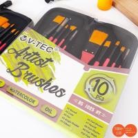 ราคา V-TEC ARTIST BRUSHES BS 1025 NY/10 - ชุดแปรงทาสี 10 ชิ้น (54858011219)