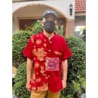 ราคา เสื้อแดงคอจีนชาย&หญิงเสื้อแดงตรุษจีนเสื้อผ้าฝ้ายสีแดงลายมงคลตรุษจีน (16991530517)
