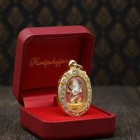 ราคา พระพิฆเนศ จี้พระพิฆเนศ ล้อมเพชร ชุบเศษทองแท้ 2.5x3.5 ซม. กรอบทอง ล้อมเพชร เกรดงานจิวเวลรี่ (11341047864)