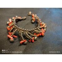 ราคา Set 2 สร้อยข้อมือวินเทจ สร้อยข้อมือเชือกเทียน ปะการัง ถักกับ หินมงคลกระดิ่งทองเหลือง เสริมอำนาจ บารมี (7193382229)