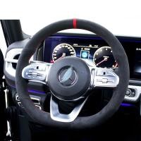 ราคา สําหรับ Mercedes Benz EQE C200 GLC260 E300 CLA220 GLE450 คู่มือเย็บพวงมาลัยรถภายในรถอุปกรณ์เสริม Suede (53258372964)