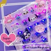 ราคา Anime ❀ Cartoon Translucent Keycap DIY Custom Mechanical Keyboard Cap Cute Backlight Keycaps For Ch s (27153668761)