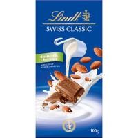 ราคา ลินด์สวีสคลาสสิคช็อกโกแลตนมสอดไส้อัลมอนด์เต็มเม็ด 100กรัม Lindt Almond Chocolate 100g [หมายเลขบาร์โค้ด 7610400014038 ] (47805840176)