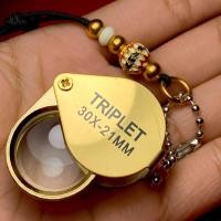 ราคา กล้องส่องพระ Triplet 30x พร้อมสร้อยเชือกรูดได้ สภาพสวย (49106268405)