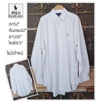ราคา polo เสื้อเชิ้ตแบรนด์เนมแท้มือสองสภาพใหม่มาก รอบอก 52" (4049205239)