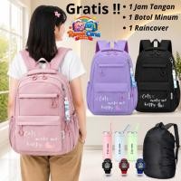 ราคา Cats Make Me Happy Cute Cat Motif School Backpack for Kindergarten and Elementary School Girls Imported (46009447324)