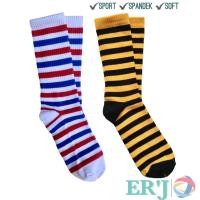ราคา MERAH BLUE RED SKATESLE SOCKS / OLD SCHOOL SOCKS WITH YELLOW BLACK STRIPES / LONG SPORT SOCKS PE MATERIAL (29210078140)
