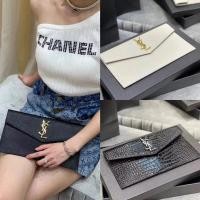 ราคา YSL Uptown Caviar Cowhide ลายจระเข้ Evening Clutch (40730443870)