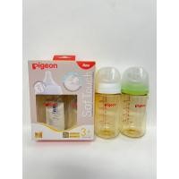 ราคา ( New ) แพ็ค 2 ขวด Pigeon พีเจ้น ขวดนมสีชาคอกว้าง PPSU ขนาด 8 ออนซ์ พร้อมจุกนมซอฟท์ทัช รุ่นพลัส size M (24719007360)