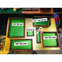 ราคา ถาดเสริ์ฟ ถาดไม้สัก ถาดกระจกโบราณ(พิุล) (45856395772)