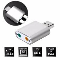 ราคา USB Sound card การ์ดเสียง ซาวด์การ์ด HIFI Magic Voice 7.1 Channel Card Adapter (25120670920)