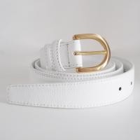 ราคา [BLANC.BANGKOK] - LE CLASSIQUE (เข็มขัดหนังแท้สีขาว หัวเข็มขัดสีทอง) (43465186798)